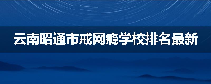 云南昭通市戒网瘾学校排名最新