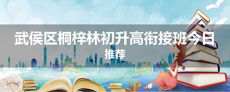 武侯区桐梓林初升高衔接班今日推荐