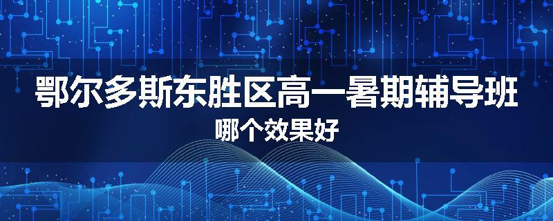 鄂尔多斯东胜区高一暑期辅导班哪个效果好