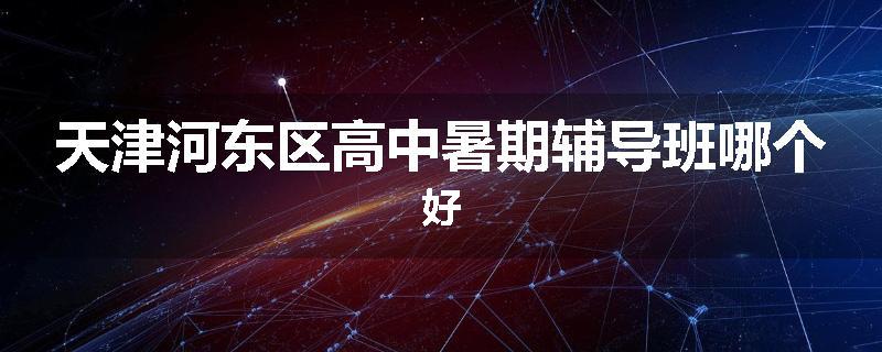 天津河东区高中暑期辅导班哪个好