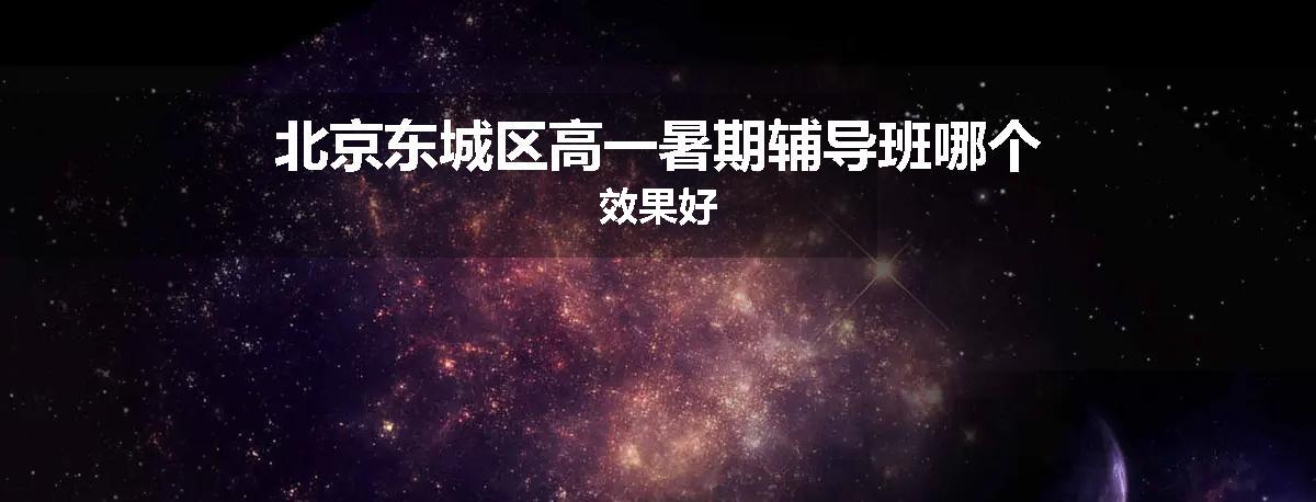 北京东城区高一暑期辅导班哪个效果好