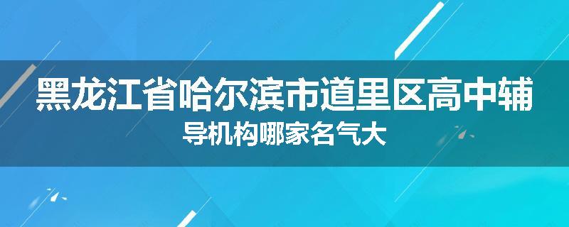 黑龙江省哈尔滨市道里区高中辅导机构哪家名气大