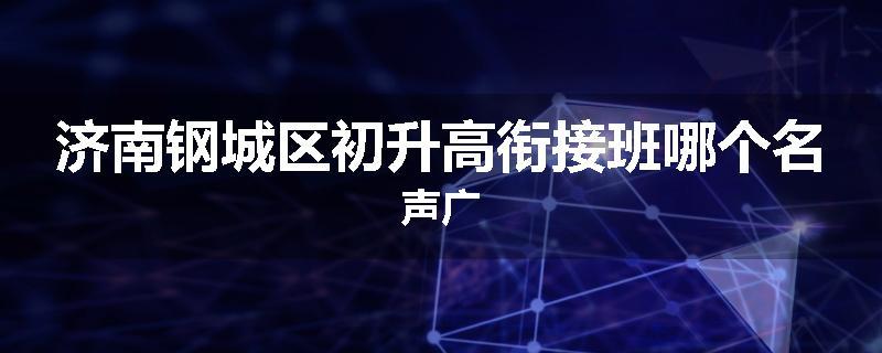 济南钢城区初升高衔接班哪个名声广