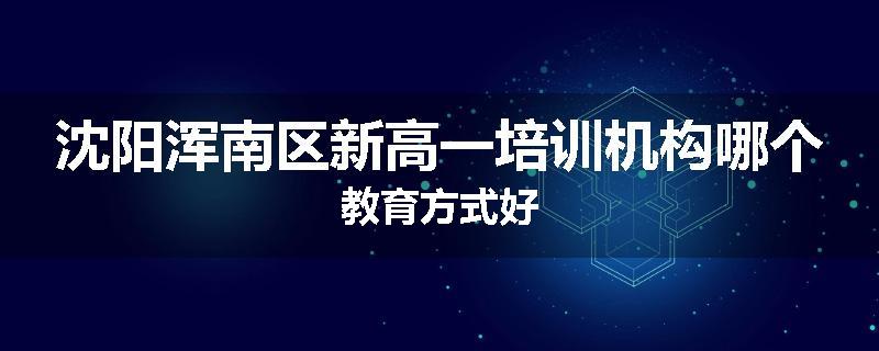 沈阳浑南区新高一培训机构哪个教育方式好