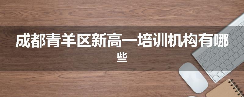 成都青羊区新高一培训机构有哪些