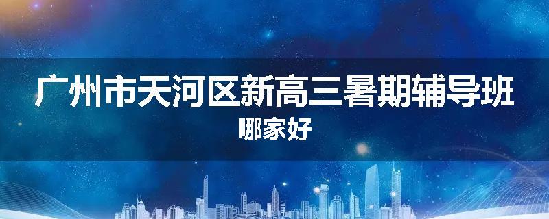 广州市天河区新高三暑期辅导班哪家好