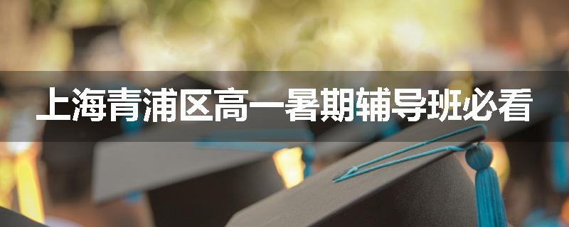 上海青浦区高一暑期辅导班必看