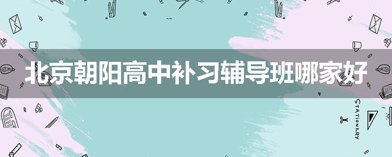 北京朝阳高中补习辅导班哪家好