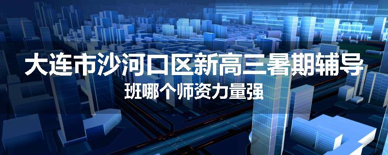 大连市沙河口区新高三暑期辅导班哪个师资力量强