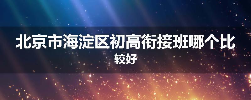 北京市海淀区初高衔接班哪个比较好