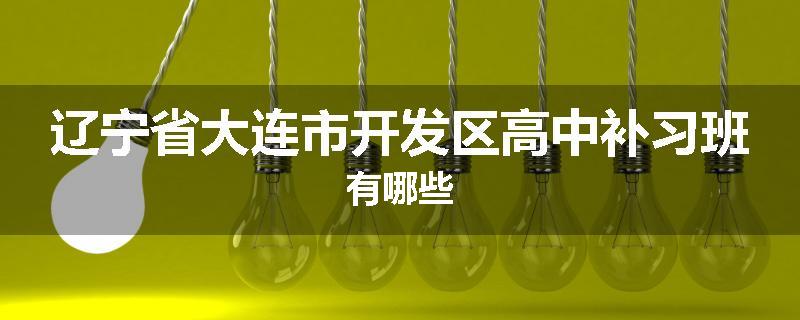 辽宁省大连市开发区高中补习班有哪些