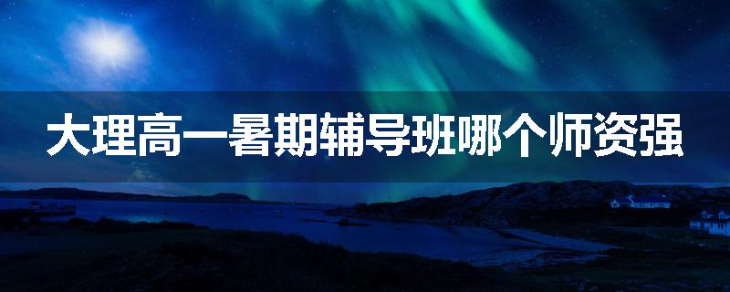 大理高一暑期辅导班哪个师资强