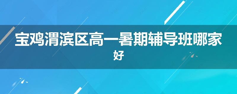 宝鸡渭滨区高一暑期辅导班哪家好