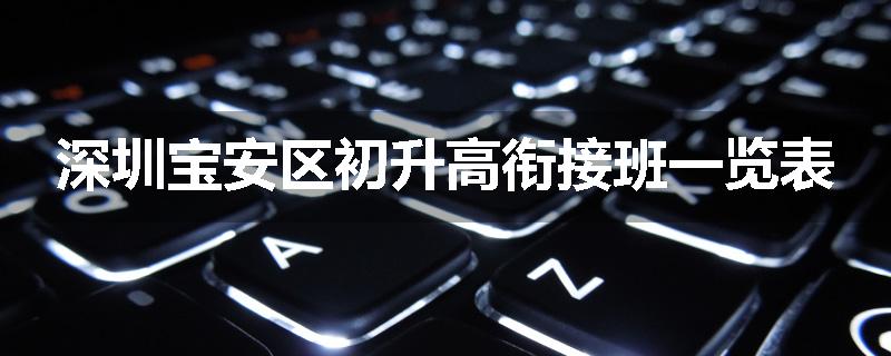深圳宝安区初升高衔接班一览表