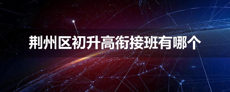 荆州区初升高衔接班有哪个