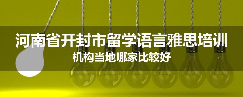 河南省开封市留学语言雅思培训机构当地哪家比较好