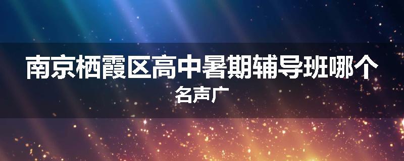 南京栖霞区高中暑期辅导班哪个名声广