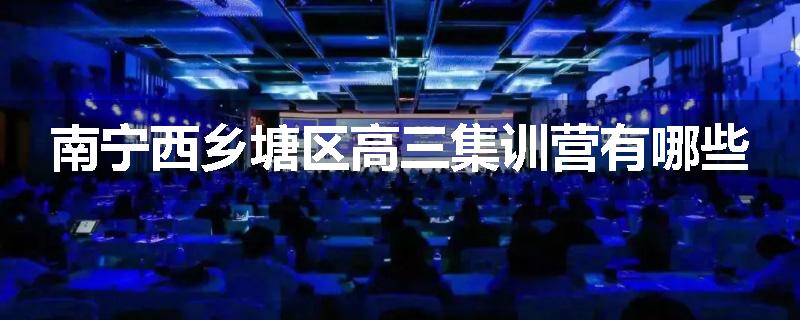 南宁西乡塘区高三集训营有哪些