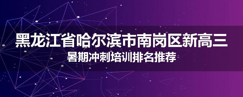 黑龙江省哈尔滨市南岗区新高三暑期冲刺培训排名推荐