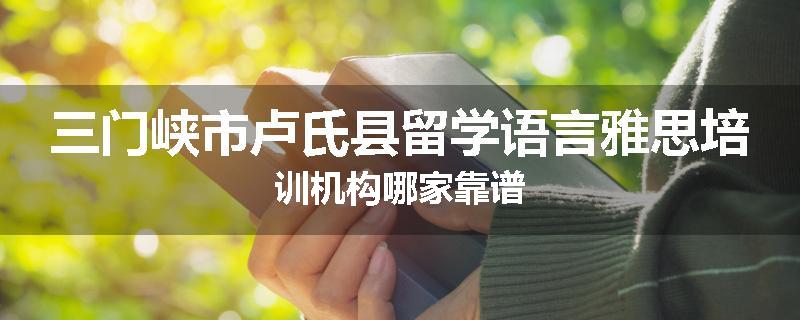 三门峡市卢氏县留学语言雅思培训机构哪家靠谱