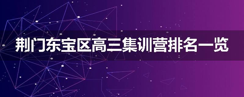 荆门东宝区高三集训营排名一览