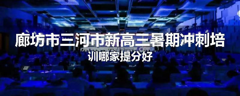 廊坊市三河市新高三暑期冲刺培训哪家提分好