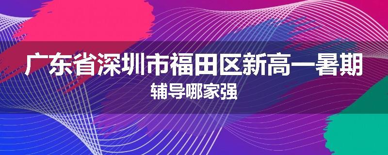 广东省深圳市福田区新高一暑期辅导哪家强