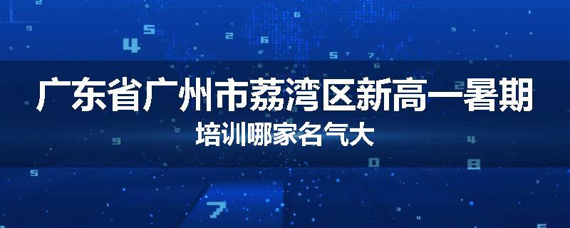 广东省广州市荔湾区新高一暑期培训哪家名气大