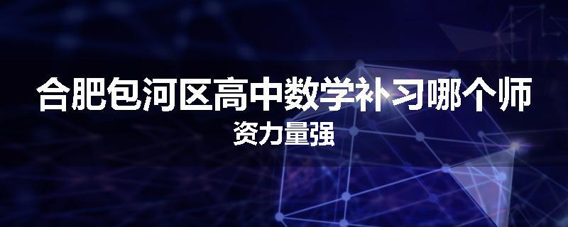 合肥包河区高中数学补习哪个师资力量强
