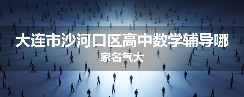 大连市沙河口区高中数学辅导哪家名气大