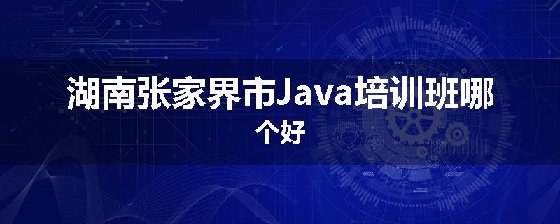 湖南张家界市Java培训班哪个好