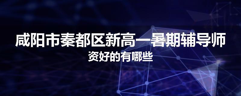咸阳市秦都区新高一暑期辅导师资好的有哪些