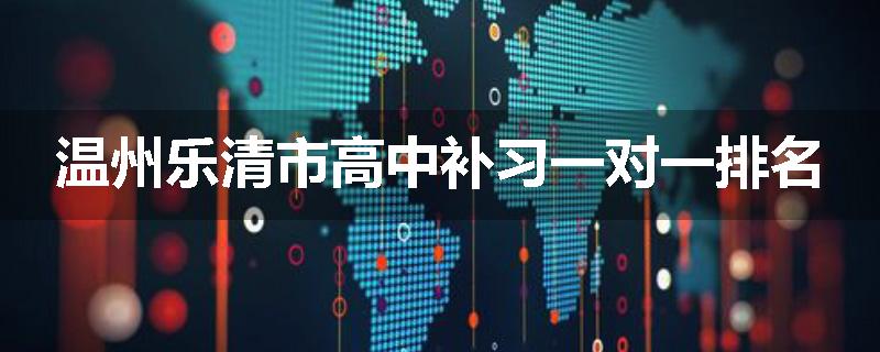 温州乐清市高中补习一对一排名