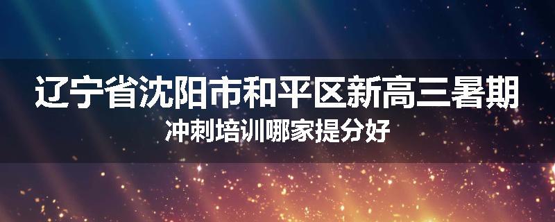 辽宁省沈阳市和平区新高三暑期冲刺培训哪家提分好