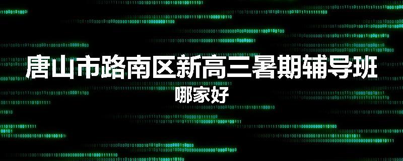 唐山市路南区新高三暑期辅导班哪家好