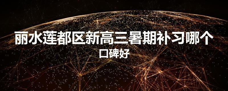 丽水莲都区新高三暑期补习哪个口碑好
