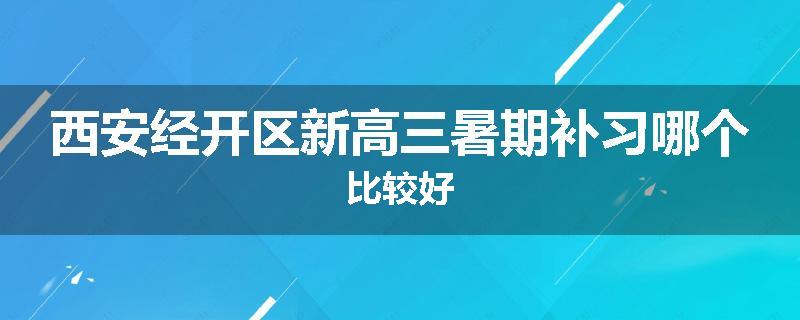西安经开区新高三暑期补习哪个比较好