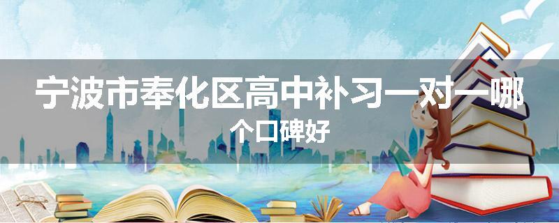 宁波市奉化区高中补习一对一哪个口碑好