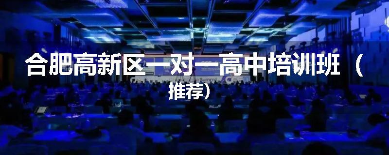 合肥高新区一对一高中培训班（推荐）