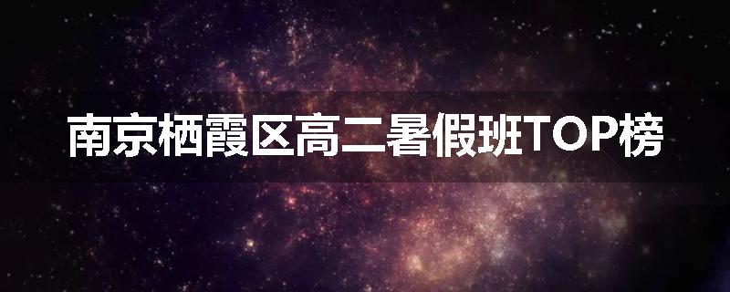 南京栖霞区高二暑假班TOP榜
