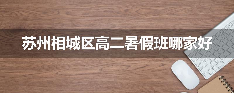 苏州相城区高二暑假班哪家好