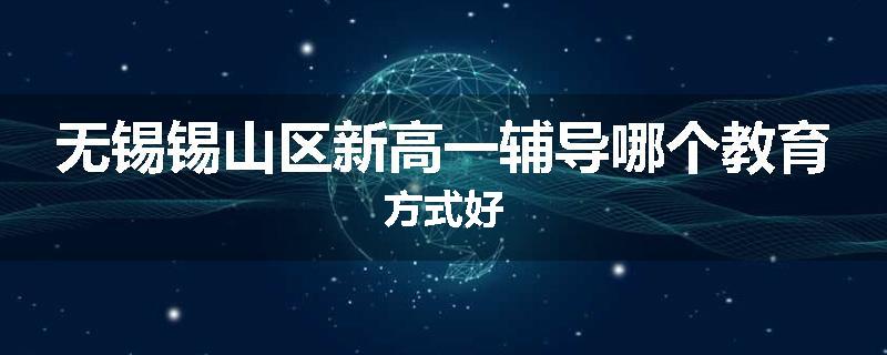 无锡锡山区新高一辅导哪个教育方式好