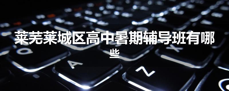 莱芜莱城区高中暑期辅导班有哪些