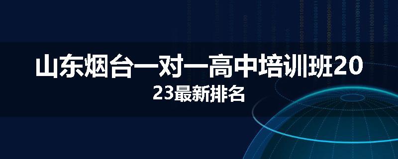 山东烟台一对一高中培训班2023最新排名