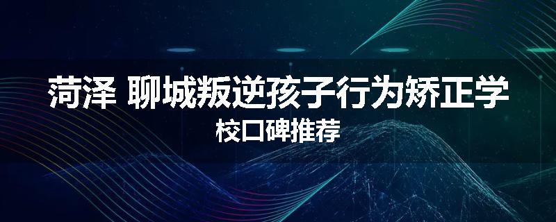 菏泽 聊城叛逆孩子行为矫正学校口碑推荐