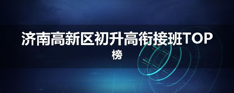 济南高新区初升高衔接班TOP榜