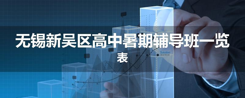 无锡新吴区高中暑期辅导班一览表