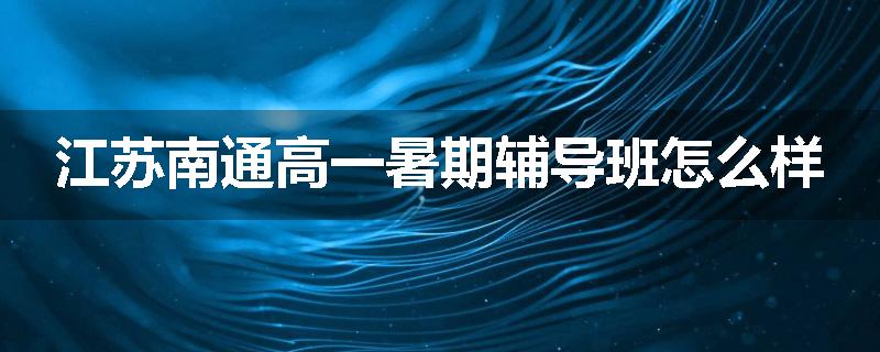 江苏南通高一暑期辅导班怎么样
