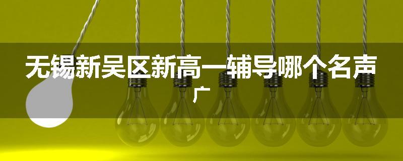 无锡新吴区新高一辅导哪个名声广