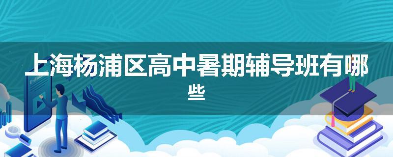 上海杨浦区高中暑期辅导班有哪些